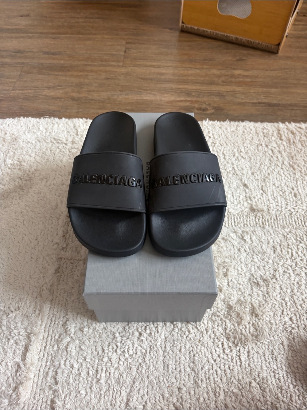 Balenciaga Black Logo Slide AUTHENTIC